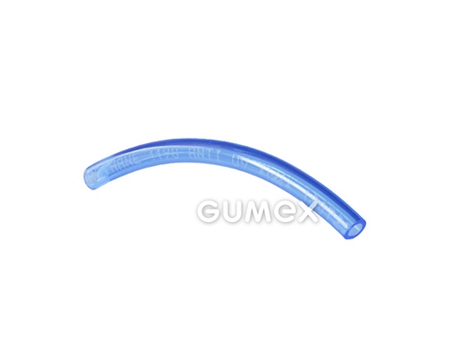 PU-Rohr UV beständig, 6x1mm (4/6mm), 11bar, 52°ShD, -40°C/+60°C,  transparent blau, 